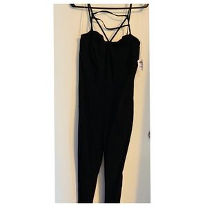 Black Front Straps Jumper